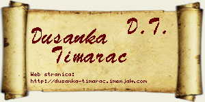 Dušanka Timarac vizit kartica